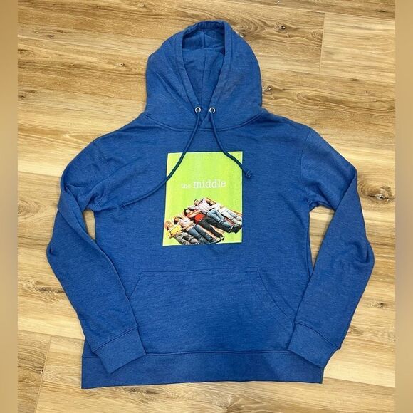 LANE SEVEN The Middle Blue Hoodie Size Medium - Picture 1 of 5